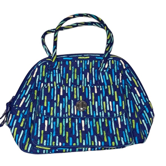 Vera Bradley Handbags - Vera Bradley Katalina Blue Turn Lock Satchel